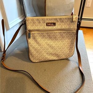 Michael Kors Tan Zip Clutch